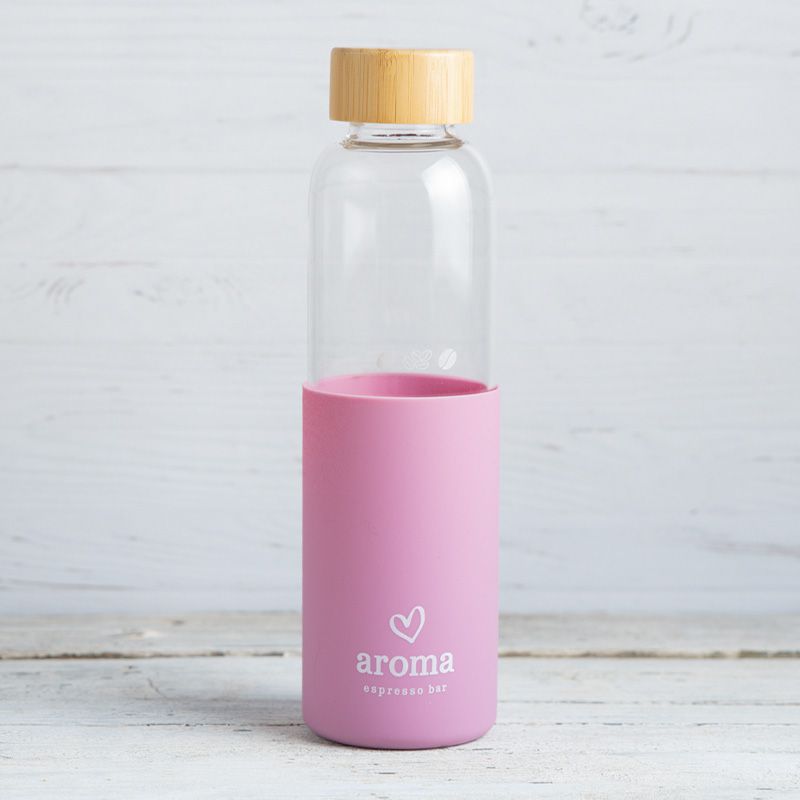 בקבוק זכוכית - ורוד