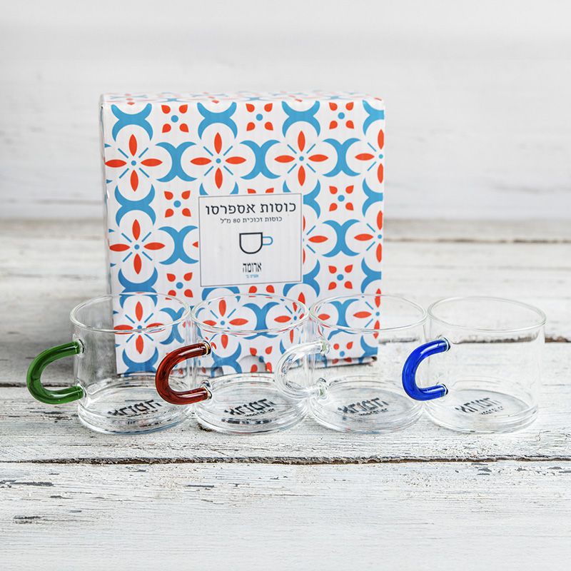 מארז ארבע כוסות אספרסו