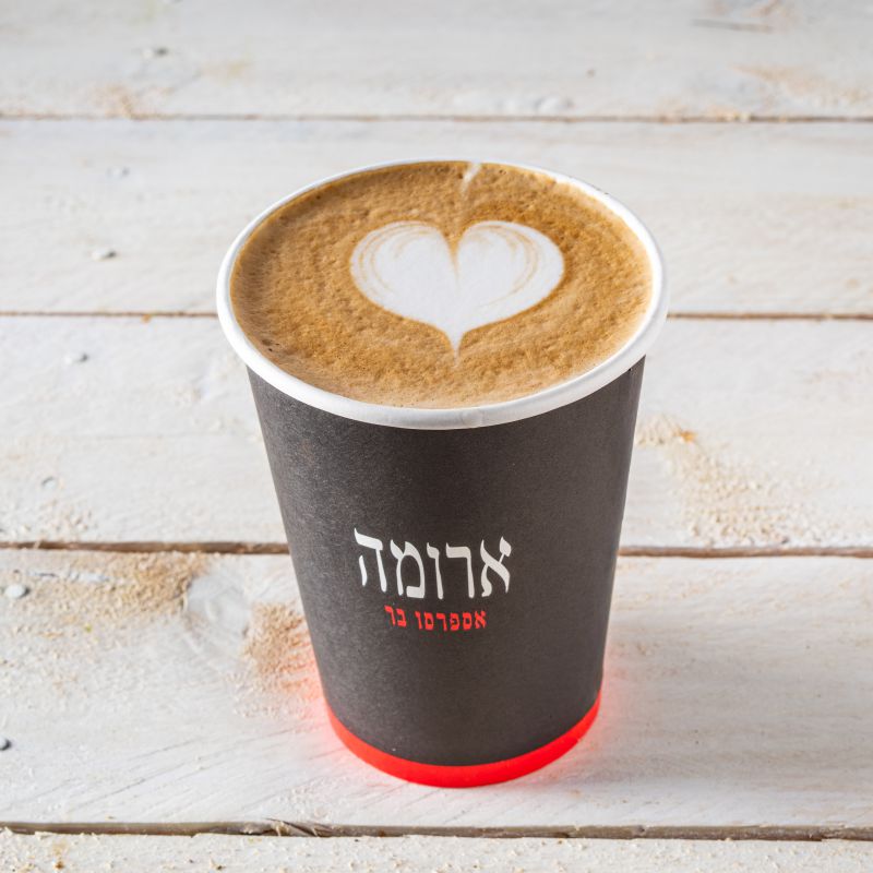 50 יח’ כוסות חד פעמיות 8oz ממותגות ”ארומה אספרסו בר”